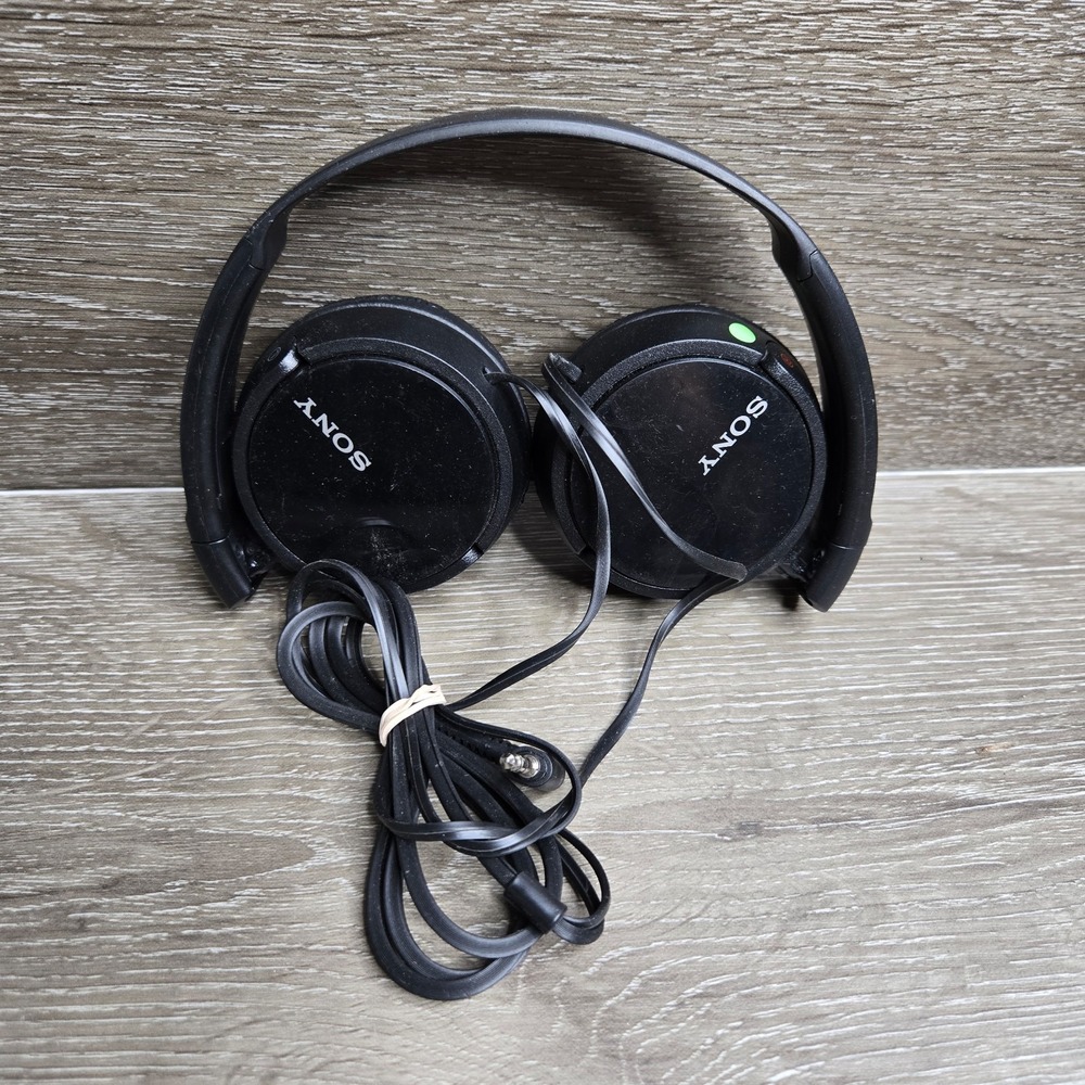 Sony MDR-ZX110 Wired On-Ear Headphones Black Folding 3.5mm Jack Tested